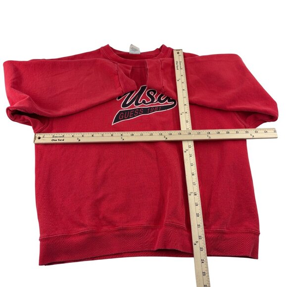 Guess USA vintage Red Crewneck Sweatshirt XL Cotton Blend - Picture 5 of 6